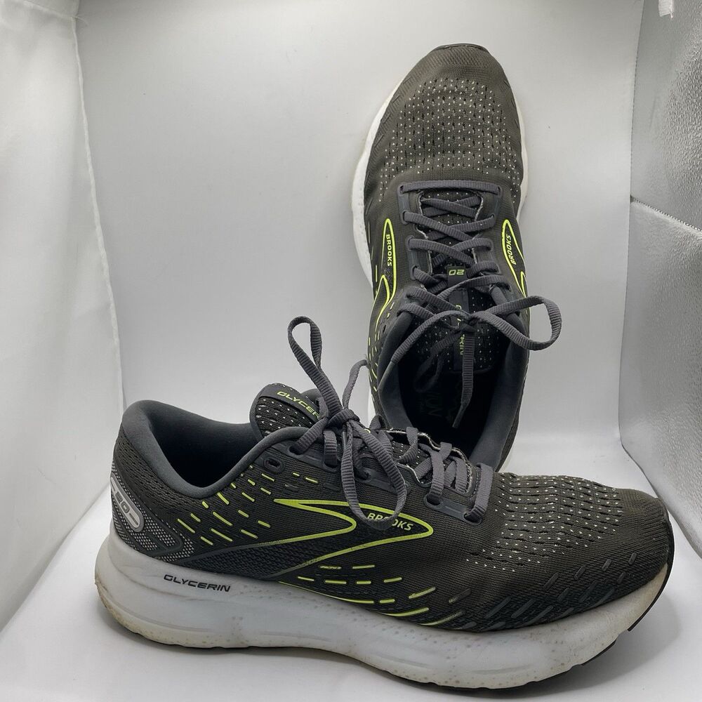 Brooks Glycerine 20 Men’s Size 11.5 (D) Gray Activewear Style Code 1103821D047
